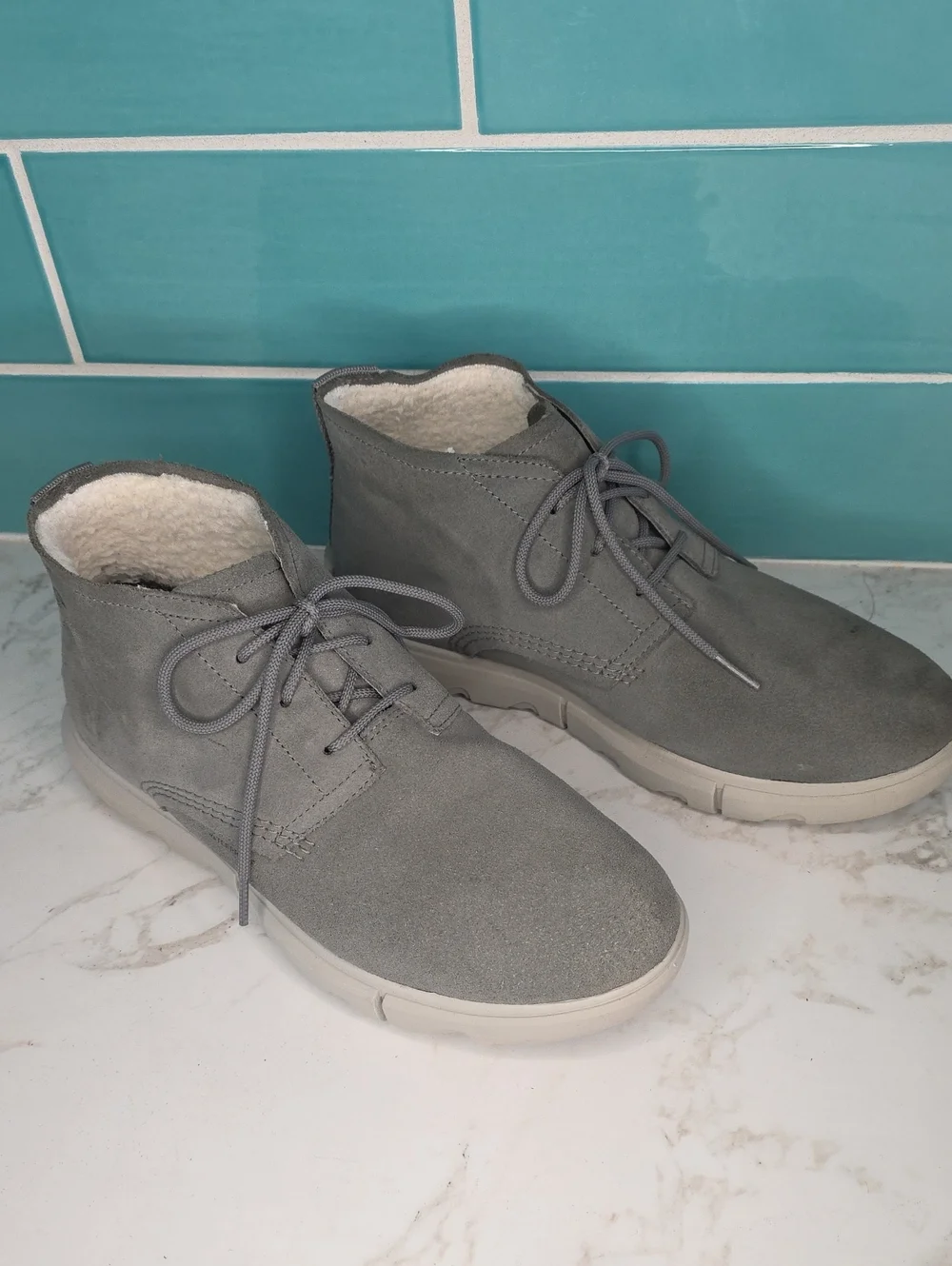 Sorel Explorer Next Drift Waterproof Gray Suede Boots